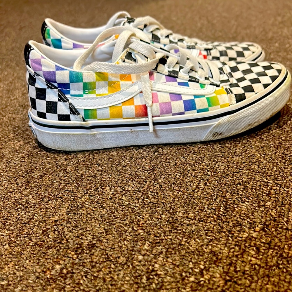 VANS RAINBOW SHOES SIZE 4 KIDS